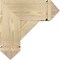 Ekena Millwork Traditional Arts and Crafts Rough Sawn Bracket w/ Offset Brace, Douglas Fir, 8"W x 18"D x 18"H BKT0806X18X18TRA03RDF - alternate 4
